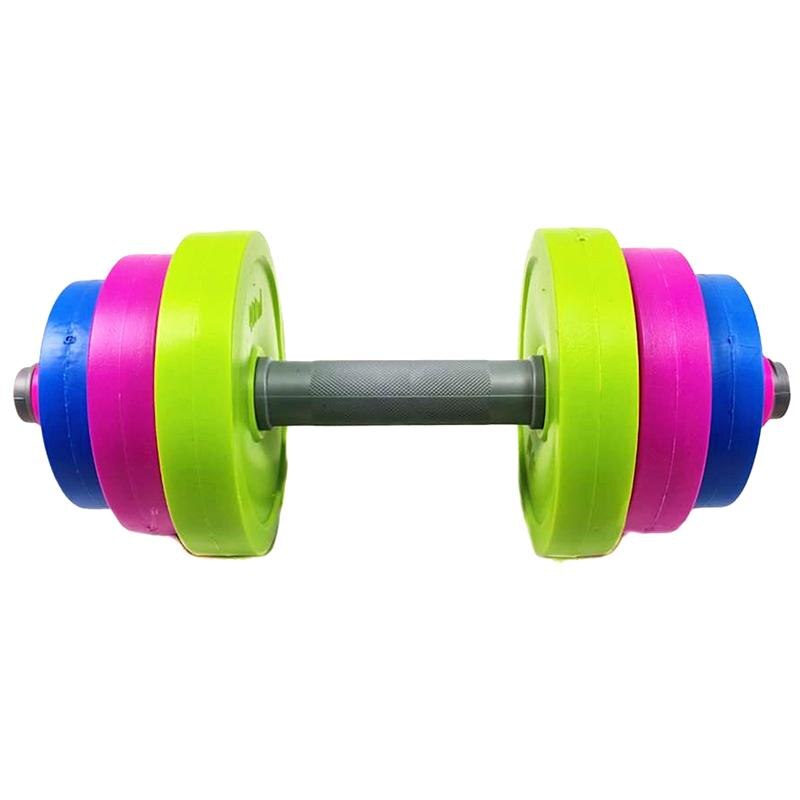 11 stk /sæt børn vægtstang børn håndvægt sæt bodybuilding træningsudstyr træningsmuskel til børn gymnastiksal hjem (lang type): Beige