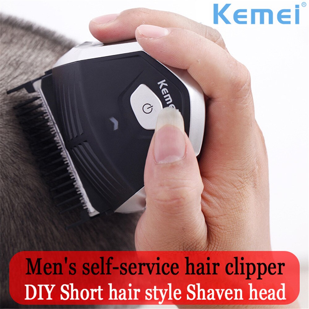 Kemei km -6032 hårklipper 0mm hårtrimmer selvklippemaskine diy bærbar hårskægtrimmer trådløs genvej hårklipper
