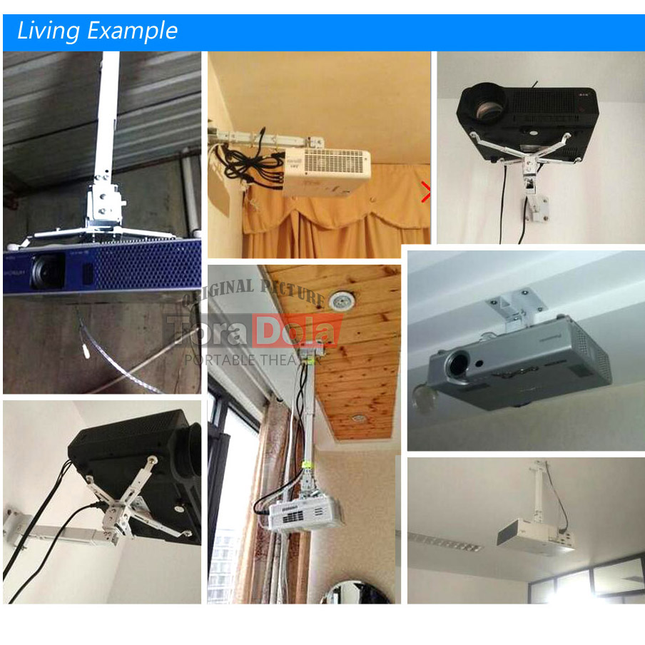 TORA DOLA 4 in 1 Adjustable Roof Projector Bracket. Loading 5KG. Projector Ceiling Mount For LED Proyector
