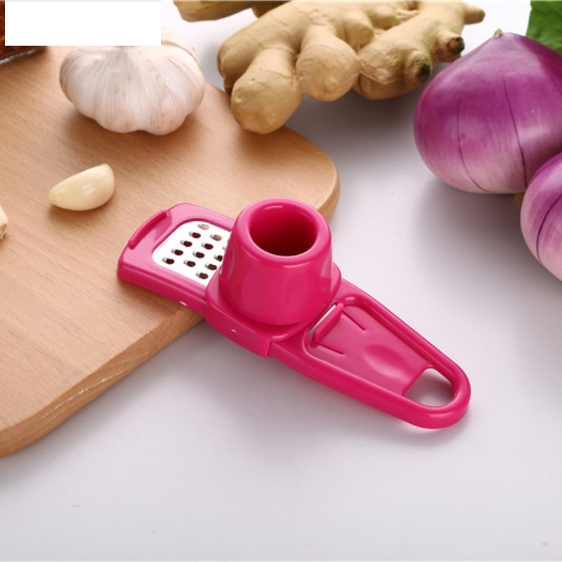 Trituradora de ajo Manual multifuncional, rallador de molienda de ajo y jengibre, pelador de ajo, accesorios de cocina, herramientas, 1 ud.: Rojo