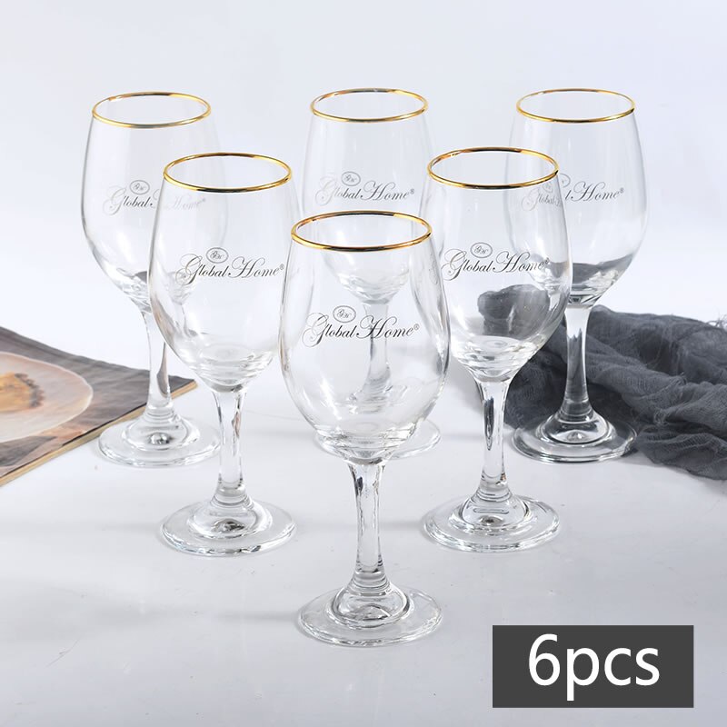 Copas de champán con borde dorado upspirit, juego de vasos para agua y zumo, para cóctel, vino, whisky, bar, bodas y fiestas.