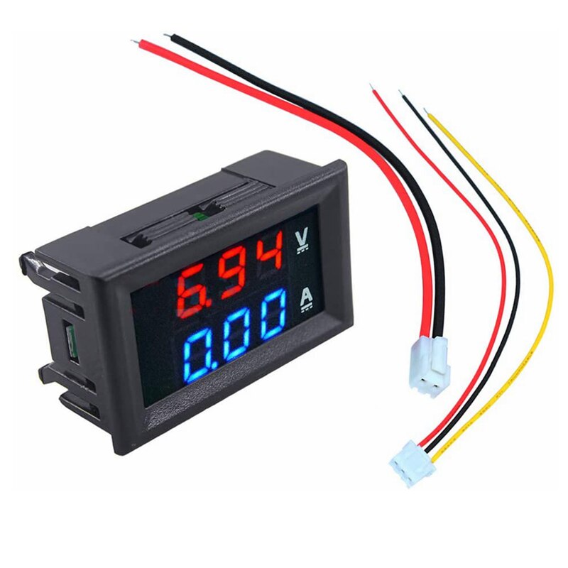 Dc 100V 10A Voltmeter Amperemeter Blauw + Rood Led Amp Dual Digitale Volt Meter Gauge Digitale Voltmeter ampèremeter