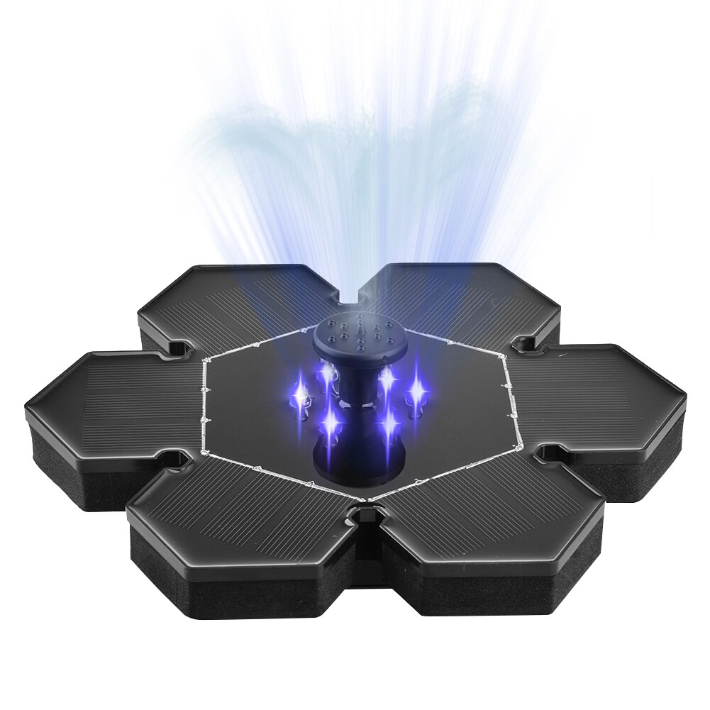 9V3W Solar Fontein Pomp Draagbare Led Drijvende Zonne-energie Fontein Pomp Voor Vogelbad Tuin Achtertuin Vijver Zwembad: 2.4W