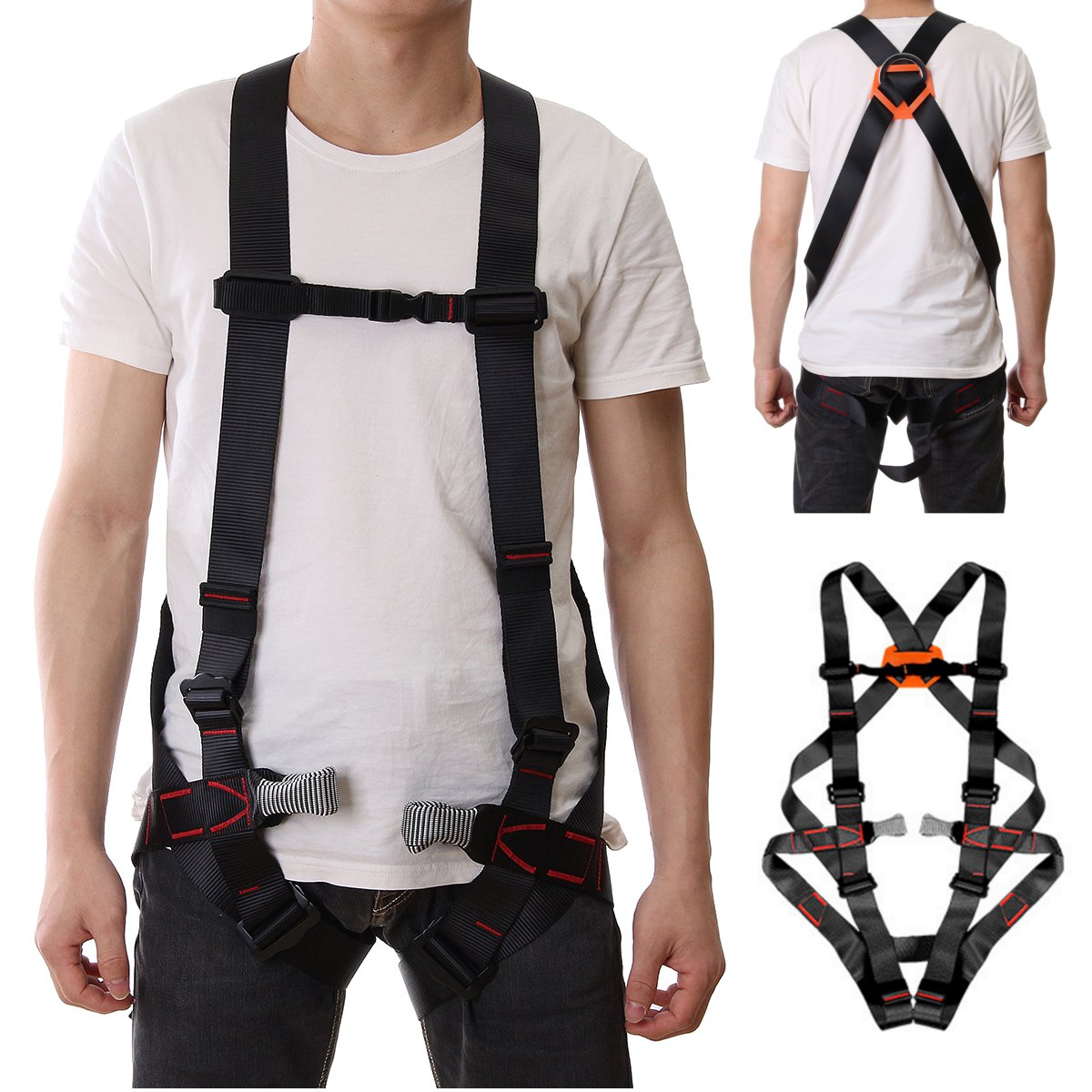 800KG Outdoor Climbing Safety Belt Rappelling Mountaineering Harnesses Outdoor Rescue Rock Climbing Sitting Bust Protective Belt