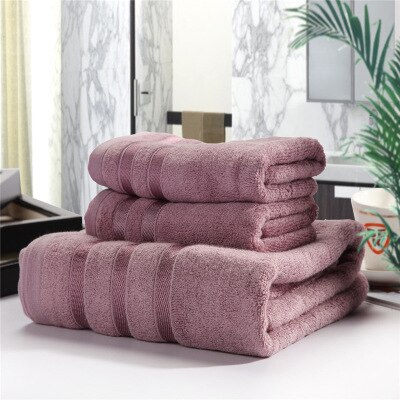 100%  bambus fiber badehåndkle sett fast liten hånd ansikt vaskeklut håndkle stort dårlig håndklær absorberende hjemme dårlig hotell dusj: Lilla / 70 x 140cm 1pc
