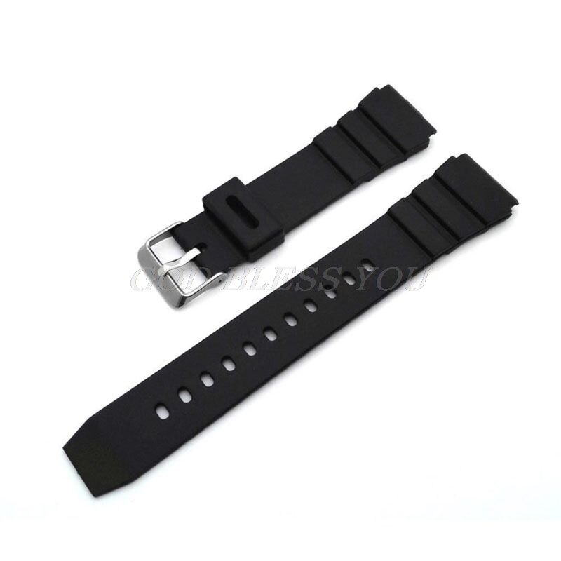 Silicone Rubber Watch Strap Band Deployment Buckle Diver Waterproof 18mm/20mm/22mm