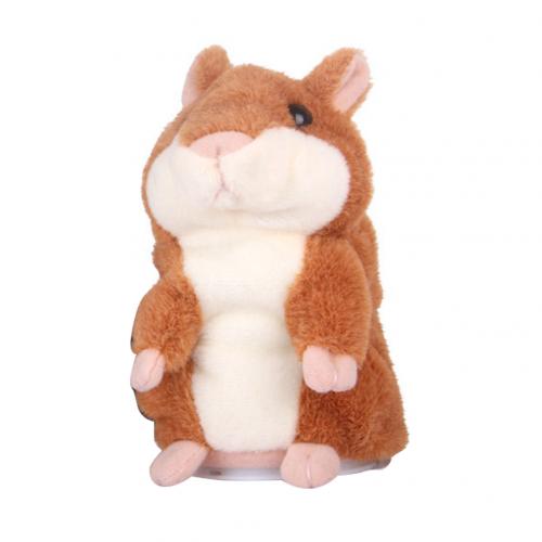 Talking Hamster Mouse Pet Plush Toy Cute Speak Sound Record Children Baby: Brown