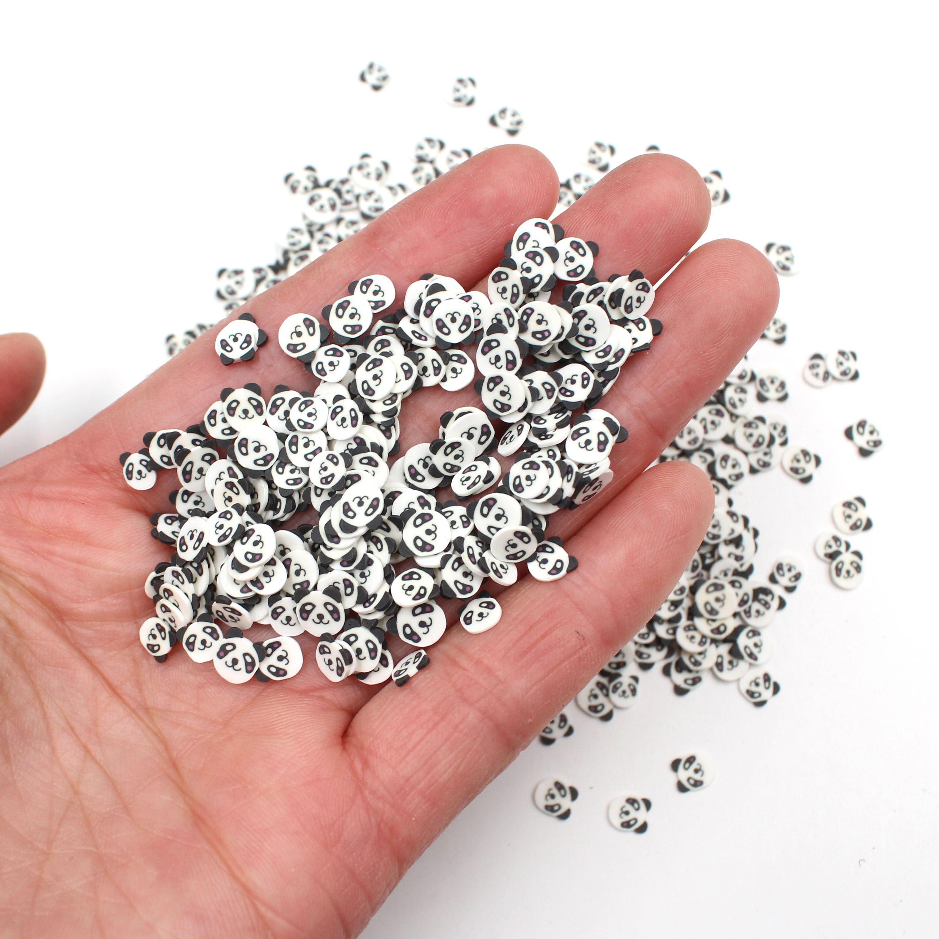Tranches de Panda en argile polymère 100 g/Lot, accessoires de bricolage, arrosage d&#39;animaux mignons pour jouets Nail art, artisanat de décoration à faire soi-même