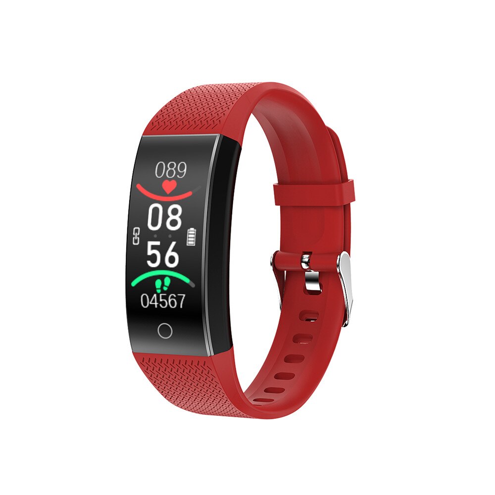 Body Temperatuur Detection Universal Smart Armband Grote Screen Horloge Immuniteit Meting Bloed Zuurstof Bloeddruk Hart: Rood