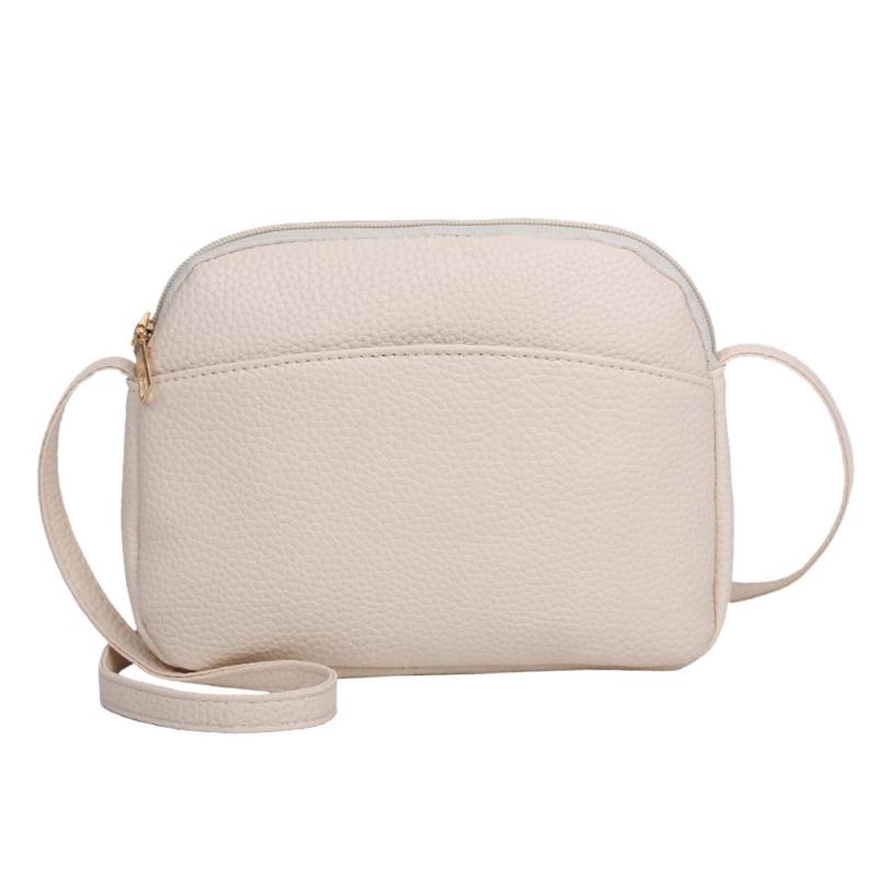 Vrouwen PU Lederen Messenger Handtassen Shell Schouder Crossbody Tas Shell Messenger Bag Voor Meisjes Flap PU Lederen Schoudertassen: Beige