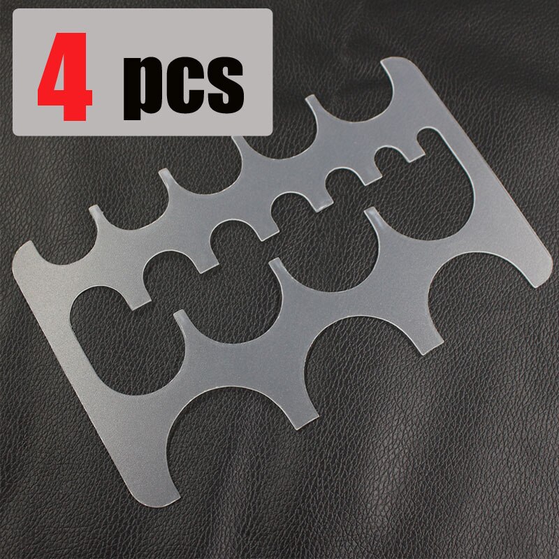 Half Transparent Plastic Leather Belt Tail Mold PVC Template V-shaped U-shaped Belt Tail Leathercraft Scribing Template