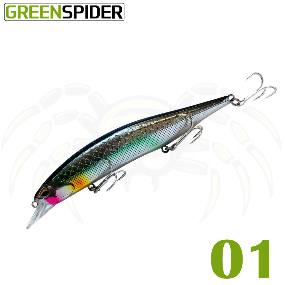 GREENSPIDER Suspend JERKBAIT Fishing Lure 135mm 18.2g Wobbler Minnow Tungsten Longcast Bass Pike Bait Lure Tackle: 01