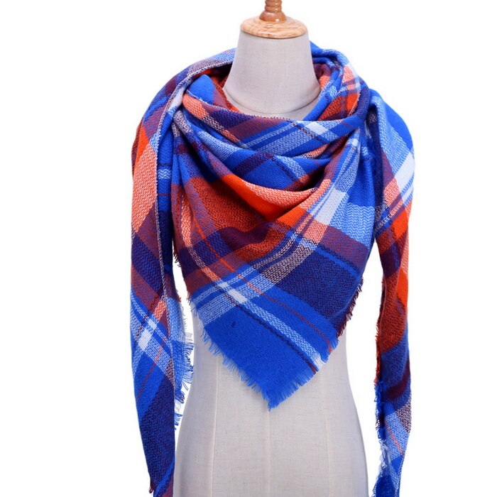 Plaid Farbe Einfache frauen Schals Dreieckige 140*140*210cm Kaschmir Warme Herbst Winter Schals wickelt schal für Frauen