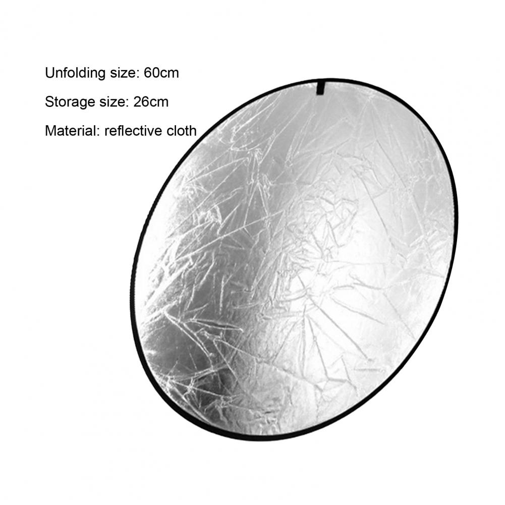 Reflecterende Board 2-In-1 Inklapbare Ronde 60Cm Herbruikbare Fotografie Reflector Flexibele Dubbelzijdige Licht Diffuser voor Schieten