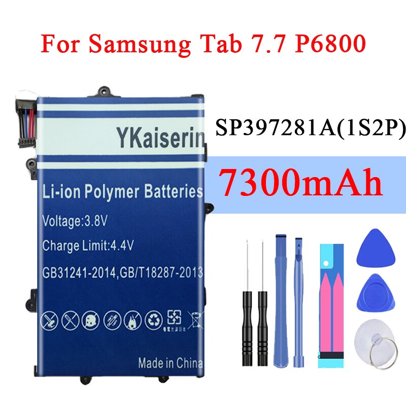 Tablet Batterie SP397281A Für Samsung Galaxy Tab 7,7 I815 P6800 P6810 Echtem Ersatz Batterien 7300mAh + Werkzeuge Track Code