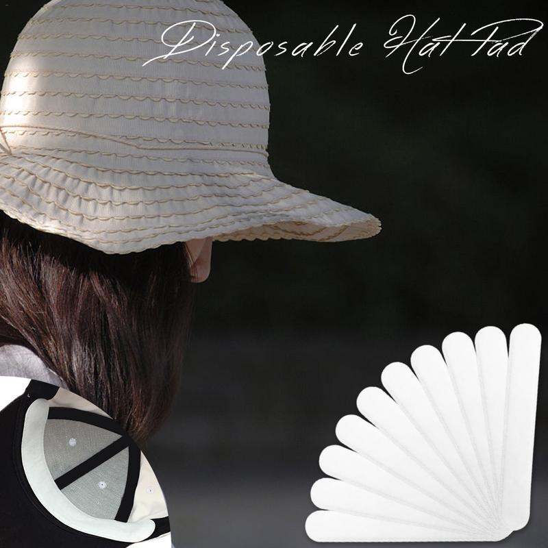 Alfombrilla desechable con almohadilla absorbente para el sudor, gorro para la salud, Anti-sudor, almohadilla de algodón, 10 Uds.