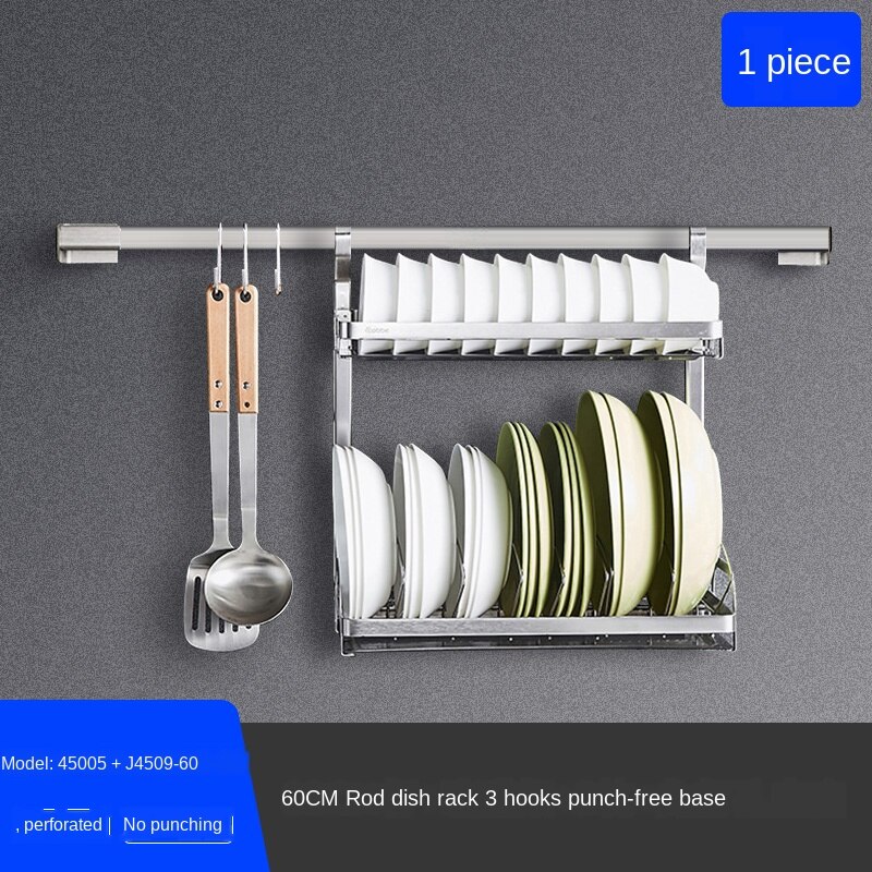 Stainless steel kitchen shelf wall hanging sauce rack hanging rack kitchen counter storage rack: style 5