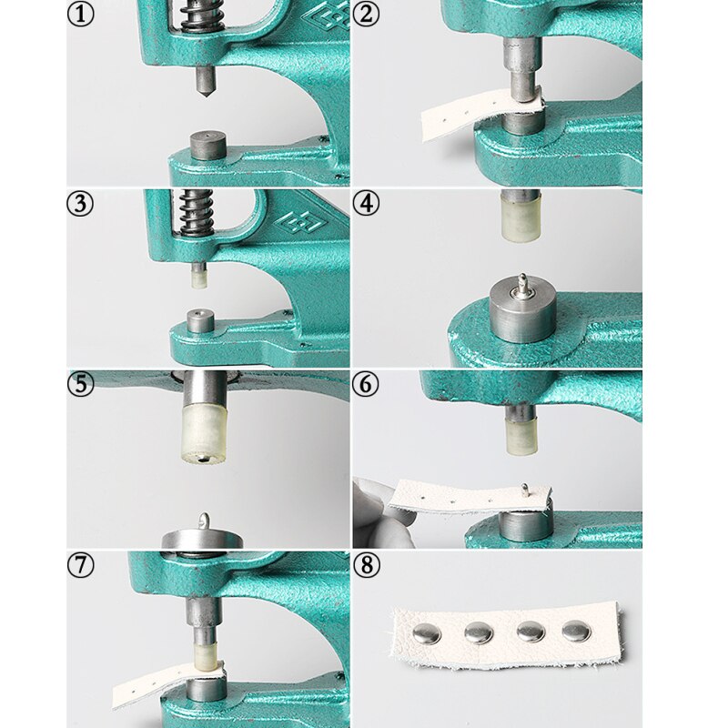 Dobbeltsidet nitteknap installation model tilbehør diy syning snaps læder håndværktøj til håndtryk