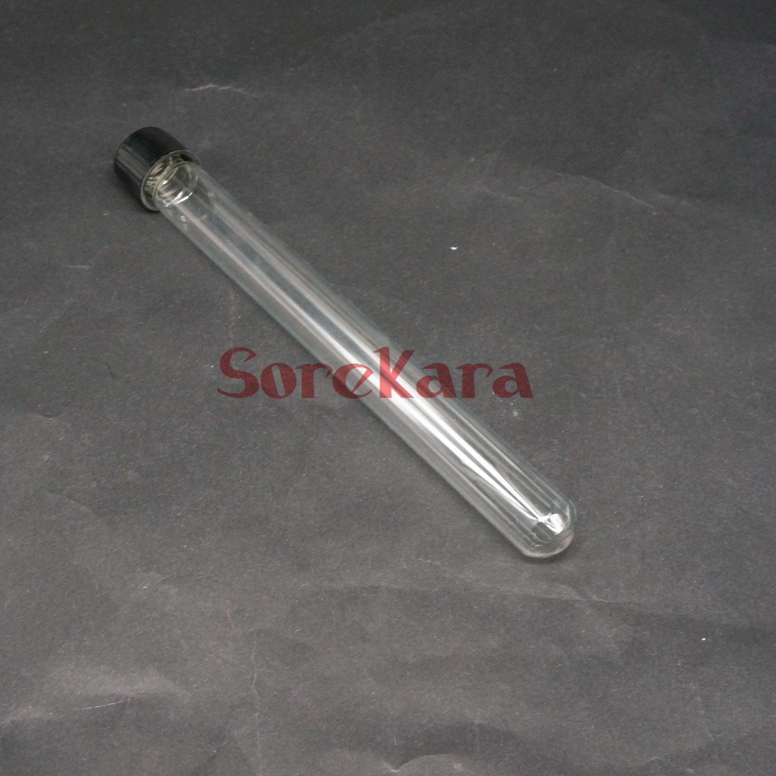 Lote 5 18x180mm tubo de ensaio de vidro fundo redondo com tampa de parafuso para laboratório químico