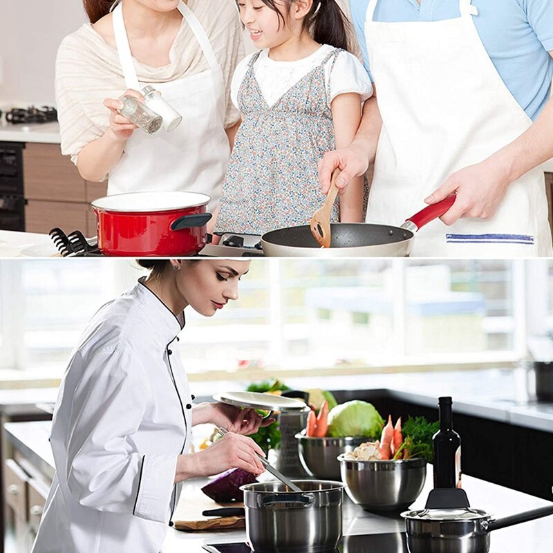 10 Pieces Silicone Pot Holder Cover Handle Holder Pan Scraper Tool Set, Grill Pan Scraper Cleaner Tool Handle