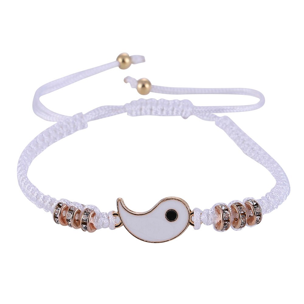 Yin Yang Tai Chi Armbinde Einstellbar Tai Chi Seil Armbinde Schmuck Handgemachte Klatsch Seil Paar Freundschaft Liebhaber Charme Armbinde: DB629