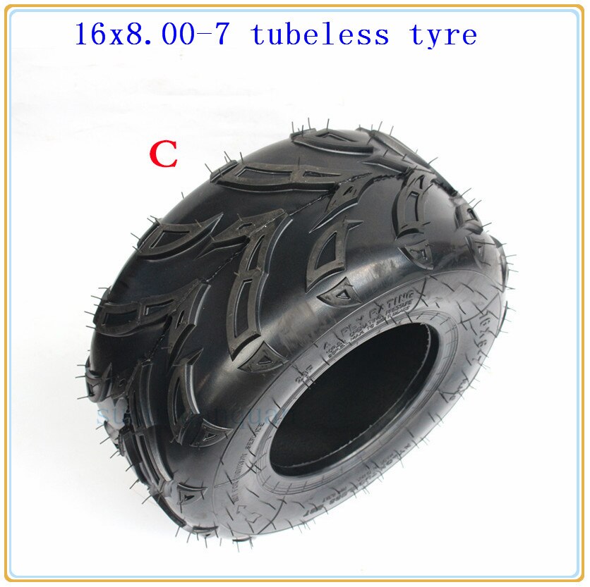 16 x 8-7 atv & gokart terrängdäck terräng 16 x 8.00-7 16/8-7 slanglösa däck motorvägsdäck slitstarka dammsugare: 16 x 8.00-7 däck c