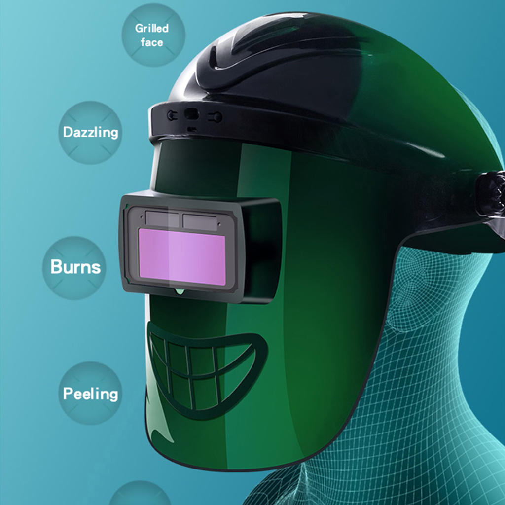 Size Aanpassing Solar Auto Donkerder Elektrisch Lassen Helm Externe Led Licht Bereik 9-13