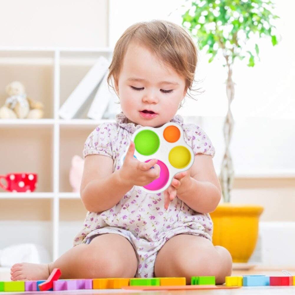Simple Dimple Fidget Toy, 2PCS Baby Simple Sensory Toys, Silicone Flipping Board Toys, Early Educational Fidget Toy