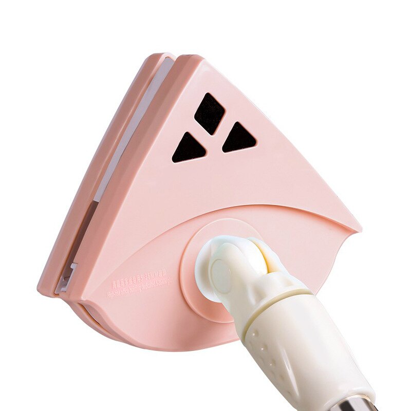 Hoogwaardige dubbelzijdige glaswisser, huishoudelijke reinigingsborstel, raamreinigingsartefact, sterke magnetische splitsbare staafwisser: Roze