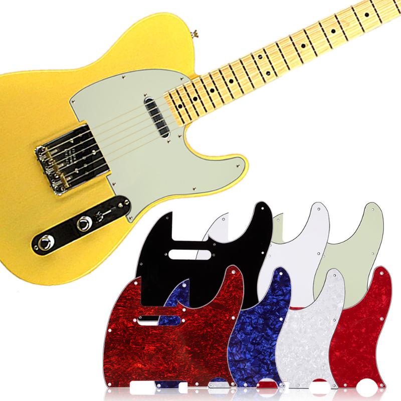 3Ply Aged Pearloid Pickguard Tele Style Guitar Pickguard Aged White Pearl Musical Instrument Guitar Parts Accessories 7 Colors