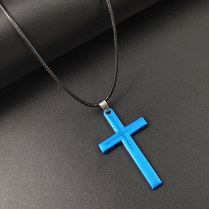 Risti kaulakoru inri krusifiksi jeesus pala riipus kaulakoru hopean väri ruostumaton teräs miesten ketju katolinen koru: 11