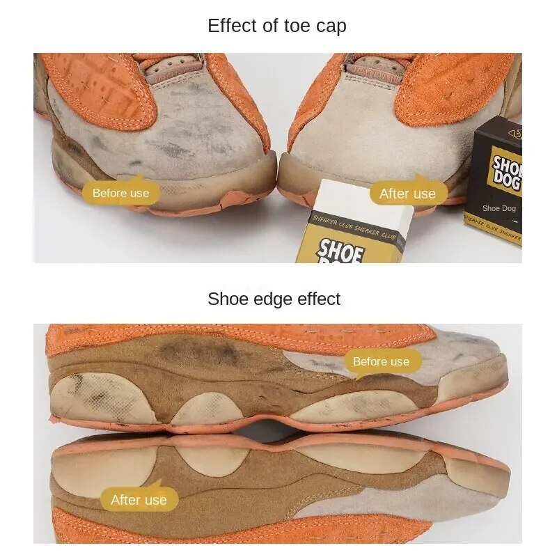 Borrador de zapatos portátil, gamuza, piel de oveja, cuero mate, cuidado de tela, limpieza de zapatos, limpiador de cuero, bloque de goma, cepillo para zapatos, 2 uds.