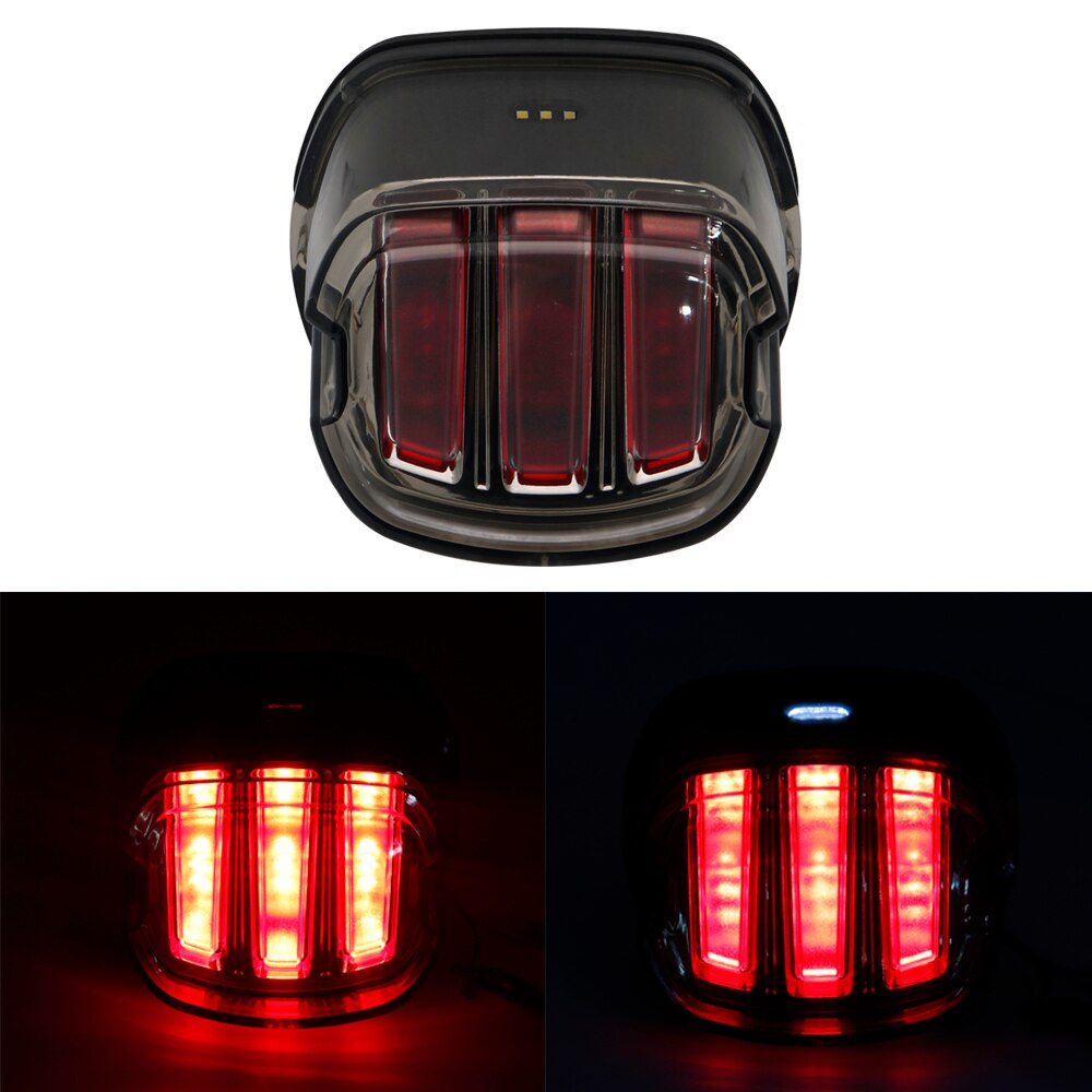 Rond zwart achterlicht met kenteken verlichting - Harley Davidson Rond zwart achterlicht met kenteken verlichting - Harley Davidson