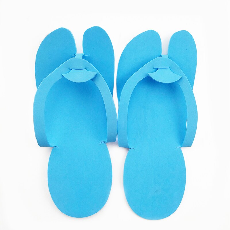 10 Pairs Disposable Flip Flops Tools Slippers for Beauty Salon Hotel Foam Slippers Manicure Pedicure For Salon Spa EVA Sandals: Blue