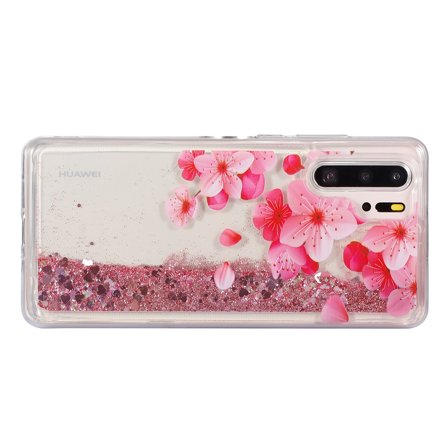 For Huawei P30 Pro Glitter Case Peach Blossom Dynamic Liquid Quicksand Case For Huawei P20 Mate 20 Lite Mate20X Nova 5 5i 4