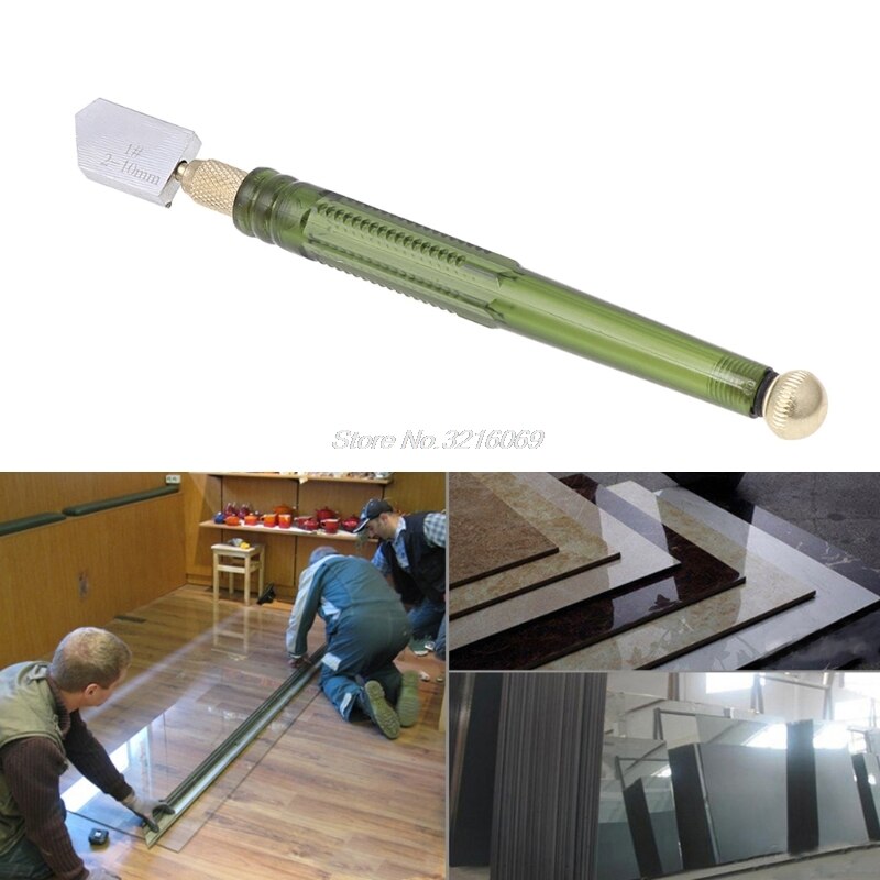 Diamond Tip Antislip Carbide Metal Plastic Handle Oil Feed Glass Cutter Tools Whosale&amp