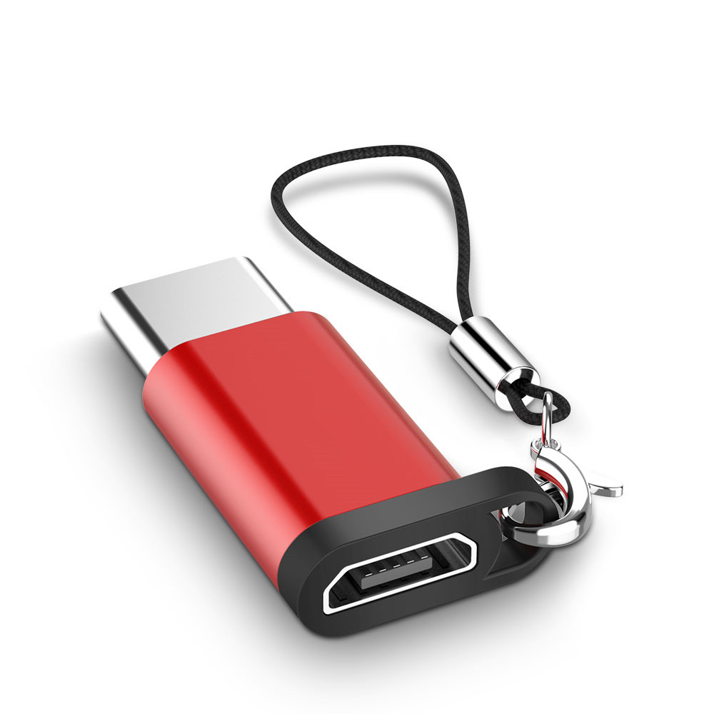 Usb Adapter Usb C Naar Micro Usb Converter Kabel Type C Adapter Usb 3.1 Voor Macbook Samsung Galaxy S9 S8 huawei P10 P9 Otg Adapter: Rood