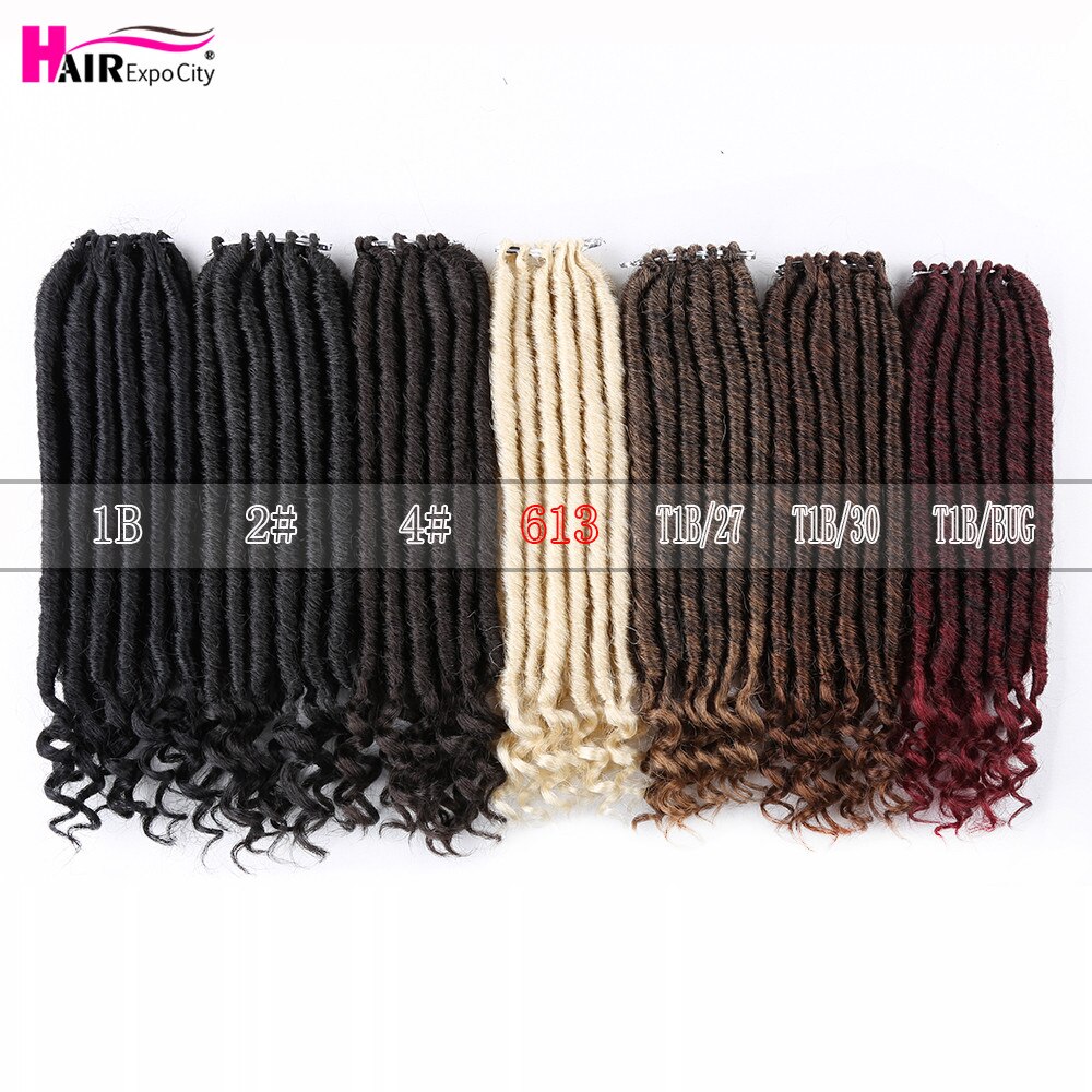 12 2x jumalatar faux locs virkatut hiukset ombre kiharat hiukset synteettiset palmikoidut hiuspidennykset afrikkalaisille naisille expo city