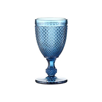 Copa de vino tinto en relieve de estilo europeo, copa de Color, decoración de boda, copa de vino, vaso de agua para el hogar: D