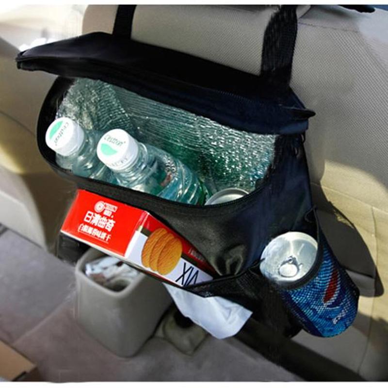 Black Car Back Seat Organizer Storage Bag Car Hanging Bag Multi-Pocket Auto Car Storage Tissue Box car-styling
