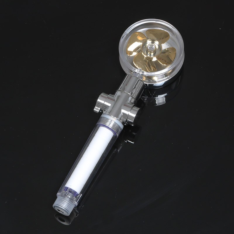Turbocharged Shower Head Water Saving Flow 360 Degrees Rotating with Filter Rain High Pressure Spray Nozzle Bathroom Accessories: Gold Upgrade