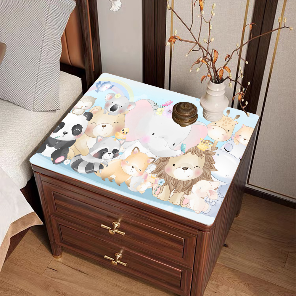 Animal Pattern Kitchen Tableware Dish Drying Mats Desk Drain Pad Heat Resistant Counter Top Mat: 50x160cm / PURPLE