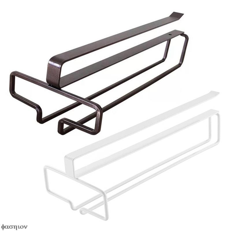 Wine Glass Holder Hanging Iron Rack Stemware Inverted Storage Shelf Champagne Goblet Cup Under Cupboard