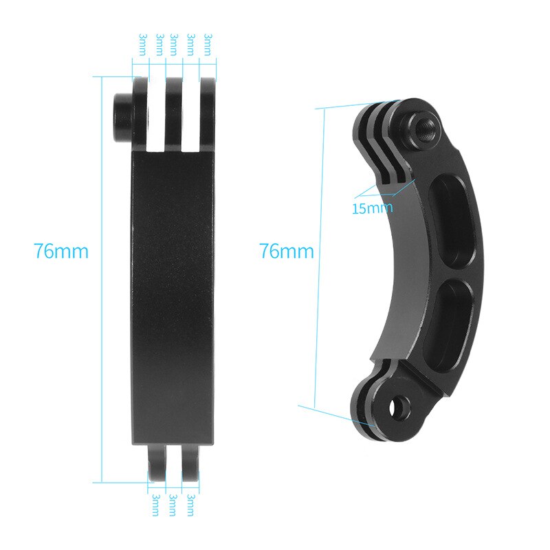 Conector de brazo de extensión para casco, soporte de montaje para Barbilla, esquí/motocicleta, casco de ciclismo para GoPro Hero, todas las cámaras de acción