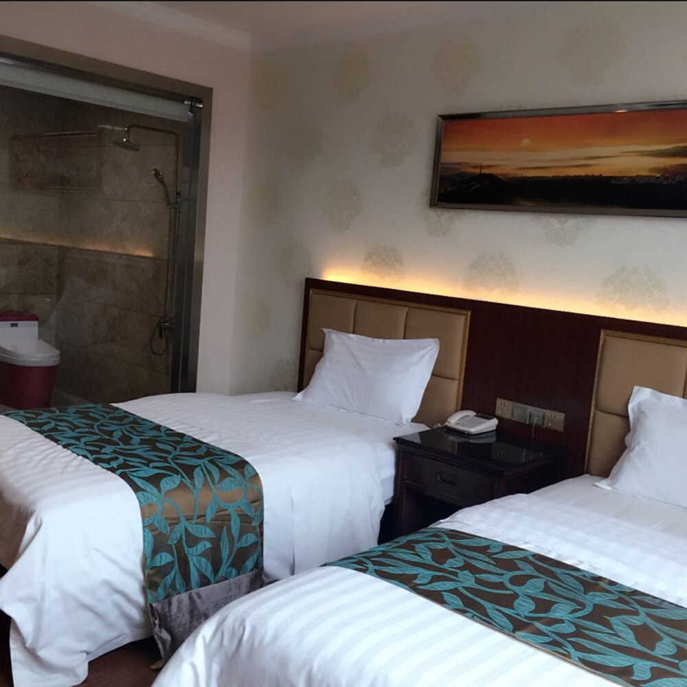 Rayuan hotel sprei groen blad rustiek dubbellaags bedloper sprei beddengoed beschermer eenpersoons queen kingsize bed staart handdoek