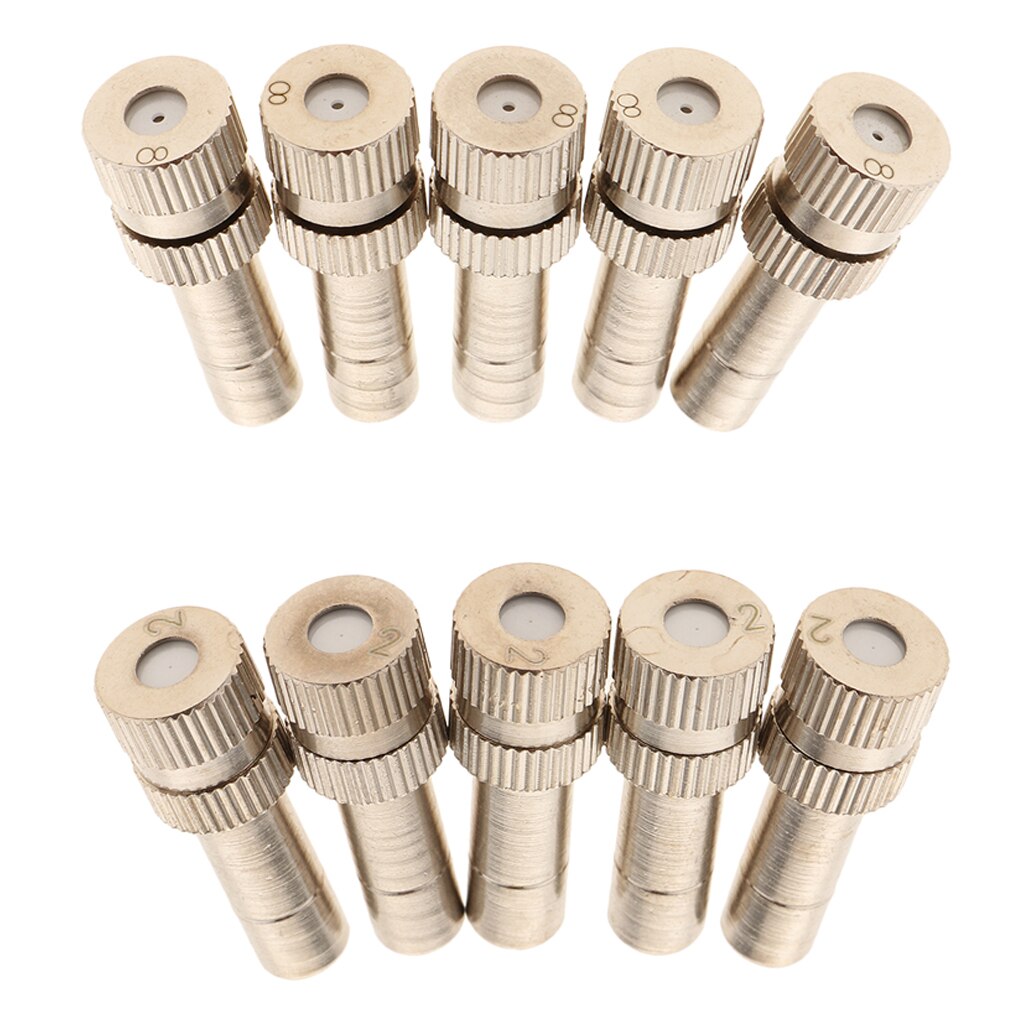 10 x Low Pressure Misting Nozzles Garden Water Irrigation Sprinkler Fittings