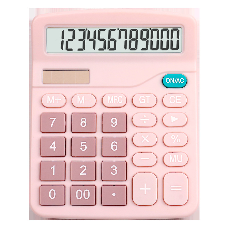 Calculatrice solaire couleur 12 bits pour étudiant, 837, ordinateur de bureau, voix