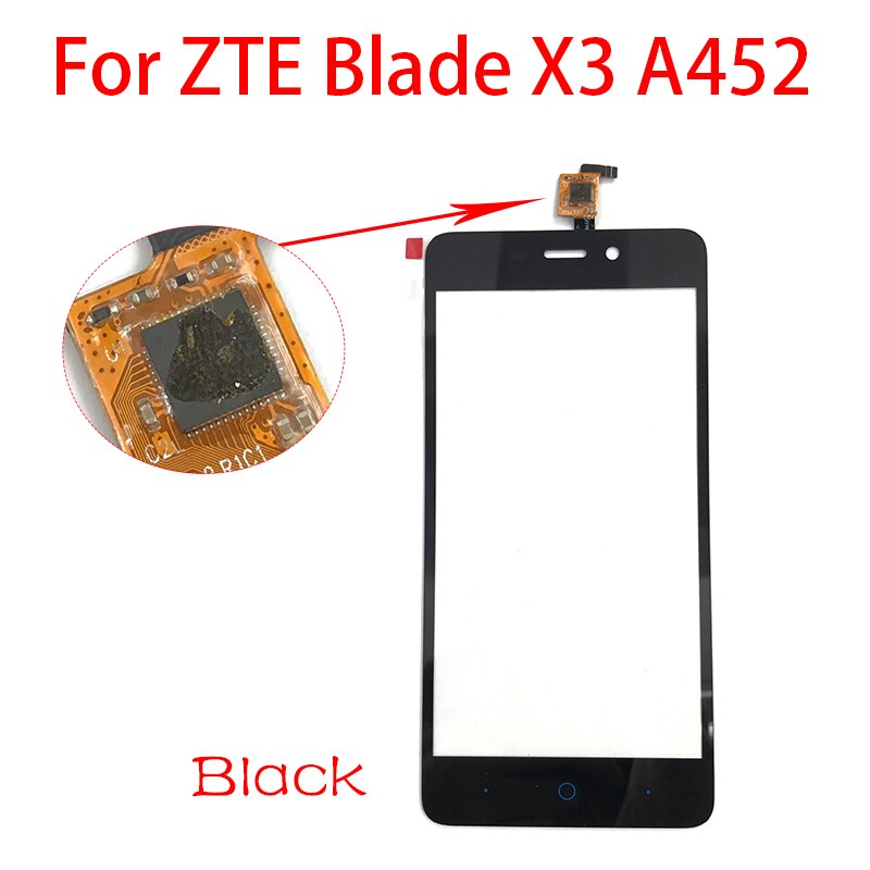 Touch Screen For ZTE Blade AF3 V8 X3 Blade D2 T620 A452 Nubia N1 NX541J Q Lux Touch Screen Digitizer Sensor Panel: A452  black