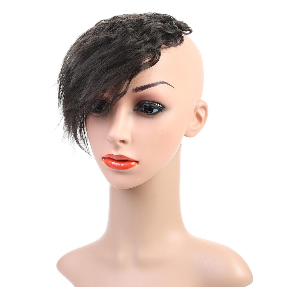 QUEENYANG kukurydza wąsy grzywka klip kutas grzywka peruka rozszerzenie czarne włosy akcesoria synteza włókien nadaje się dla kobiet: czarny