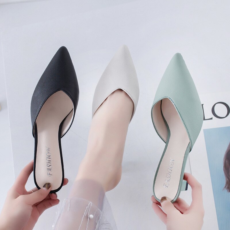 Witte lente kantoor schoenen dames hoge hakken pump 5cm slip on sandalen sandalen comfortabele dames tennis witte hoge hakken